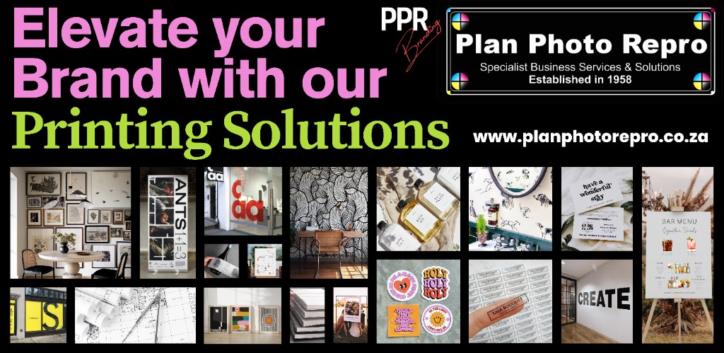Plan Photo Repro portfolio showcase — printing and branding solutions grid