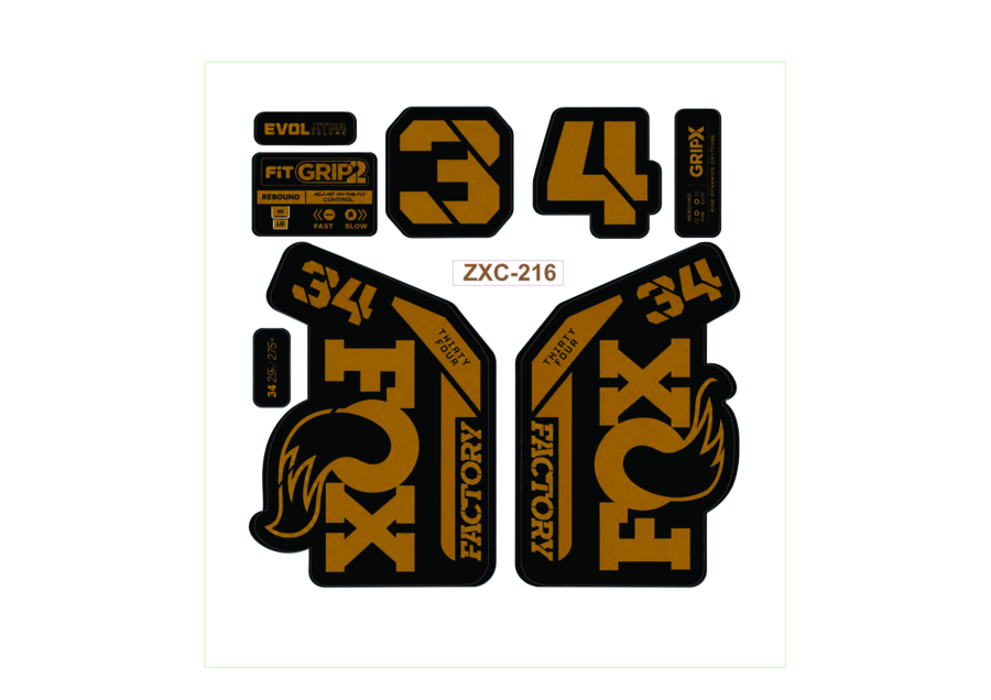FOX DECALS correct size for Fox — print & cut by Plan Photo Repro